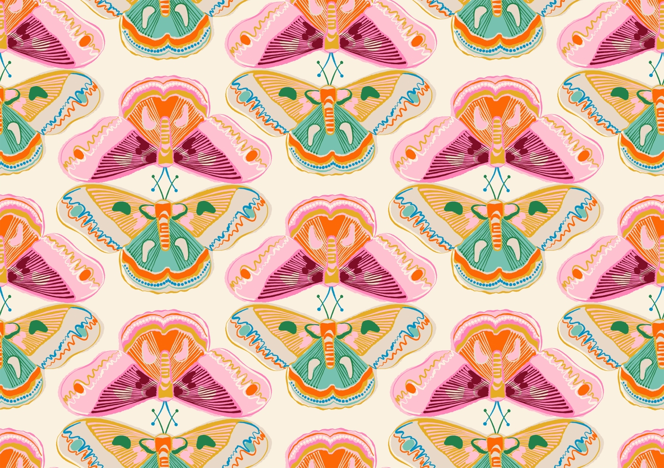 Patchwork Baumwolle - Melody Miller - Curio - Wings Novelty Butterfly Natural